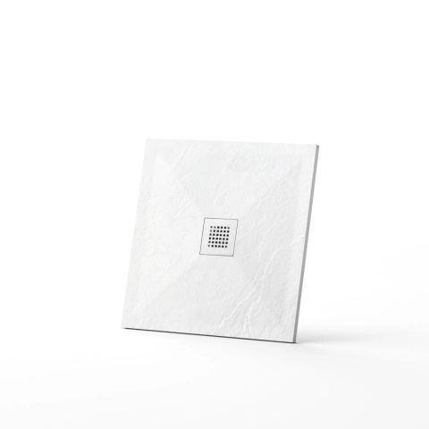 Stone Tray - Brodzik kompozytowy "F" Biały 80x80x2,5