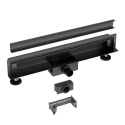 W-Drain NEXT 2w1 Odpływ liniowy ścienny 90 cm dwustronny czarny