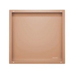 WALL-BOX NO RIM - Półka wnękowa bezramkowa COPPER 30x30x10 cm