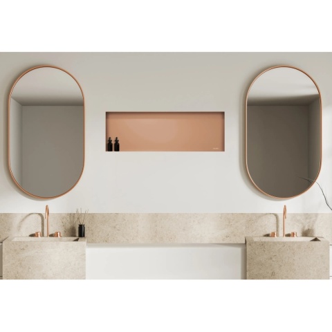 WALL-BOX NO RIM - Półka wnękowa bezramkowa COPPER 90x30x10 cm