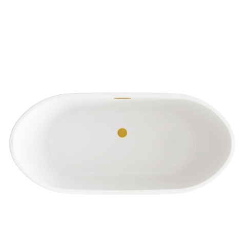 Wanna wolnostojąca PARMA z pokrywką MIRROR GOLD - 170 x 72 cm