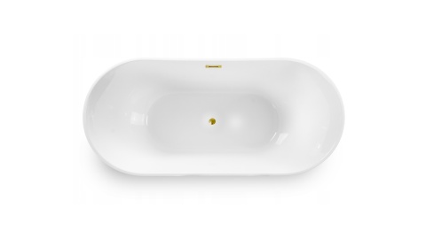 Wanna wolnostojąca PARMA z pokrywką MIRROR GOLD - 170 x 72 cm