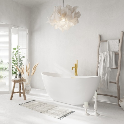 Wanna wolnostojąca PARMA z pokrywką MIRROR GOLD - 170 x 72 cm