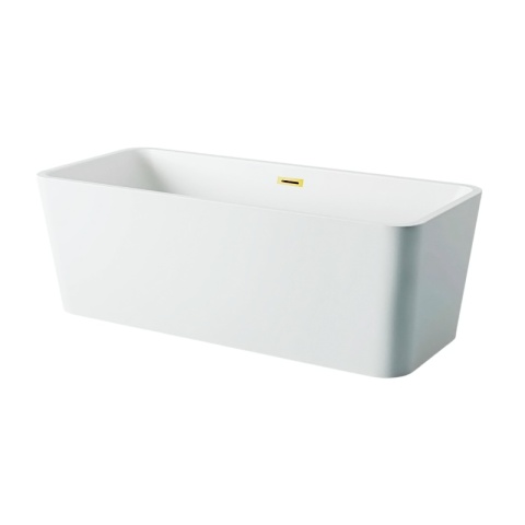 Wanna wolnostojąca ROMA z pokrywką MIRROR GOLD - 170 x 80 cm