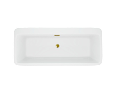 Wanna wolnostojąca ROMA z pokrywką MIRROR GOLD - 170 x 80 cm