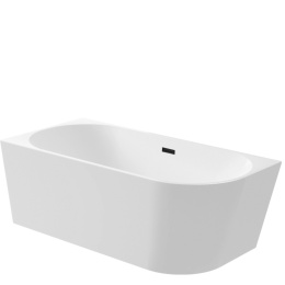 Wanna wolnostojąca narożna lewa AVOLA z pokrywką BLACK - 170 x 80 cm