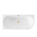 Wanna wolnostojąca narożna lewa AVOLA z pokrywką GOLD - 160 x 80 cm