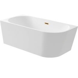 Wanna wolnostojąca narożna lewa AVOLA z pokrywką GOLD - 170 x 80 cm