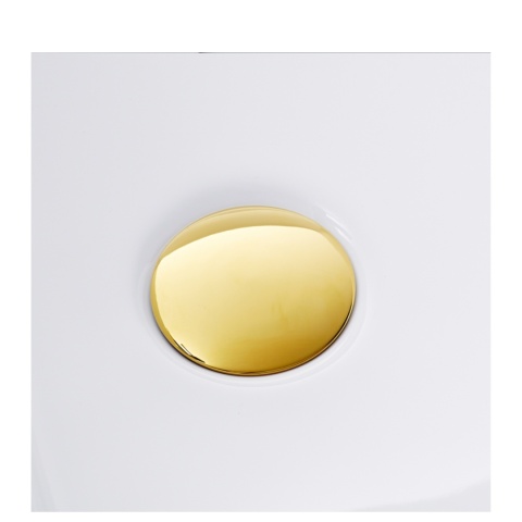 Wanna wolnostojąca narożna lewa AVOLA z pokrywką MIRROR GOLD - 160 x 80 cm