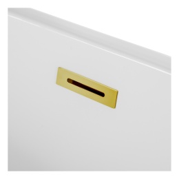 Wanna wolnostojąca narożna lewa AVOLA z pokrywką MIRROR GOLD - 170 x 80 cm