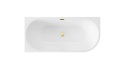 Wanna wolnostojąca narożna prawa AVOLA z pokrywką MIRROR GOLD - 170 x 80 cm