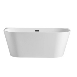 Wanna wolnostojąca przyścienna VIVA z pokrywką BLACK - 150 x 75 cm