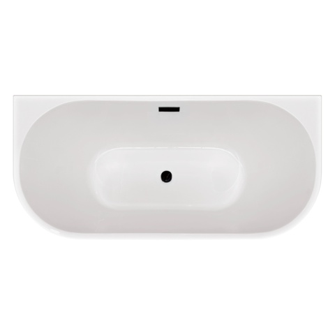 Wanna wolnostojąca przyścienna VIVA z pokrywką BLACK - 150 x 75 cm