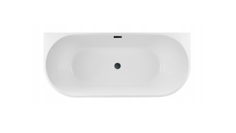 Wanna wolnostojąca przyścienna VIVA z pokrywką BLACK - 150 x 75 cm