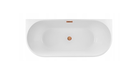 Wanna wolnostojąca przyścienna VIVA z pokrywką COPPER - 160 x 75 cm