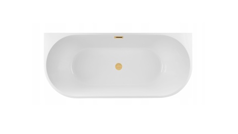 Wanna wolnostojąca przyścienna VIVA z pokrywką GOLD - 150 x 75 cm