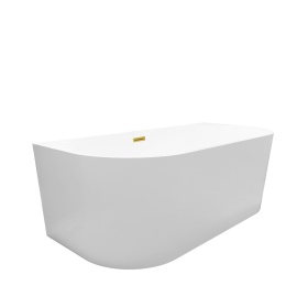 Wanna wolnostojąca przyścienna VIVA z pokrywką MIRROR GOLD - 160 x 75 cm