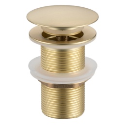 Korek umywalkowy mosiężny Klik Klak model A bez przelewu - Brushed Gold