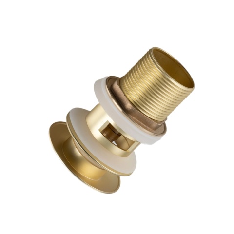 Korek umywalkowy mosiężny Klik Klak model A z przelewem - Brushed Gold