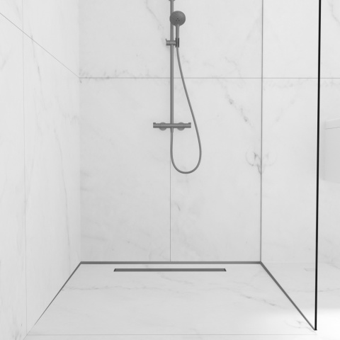 Listwa spadkowa do szkła prawa 120 cm Gun Metal