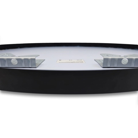 Lustro niepodświetlane okrągłe CORINA BLACK 60 cm, rama aluminiowa