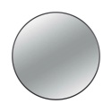 Lustro niepodświetlane okrągłe CORINA BLACK 70 cm, rama aluminiowa
