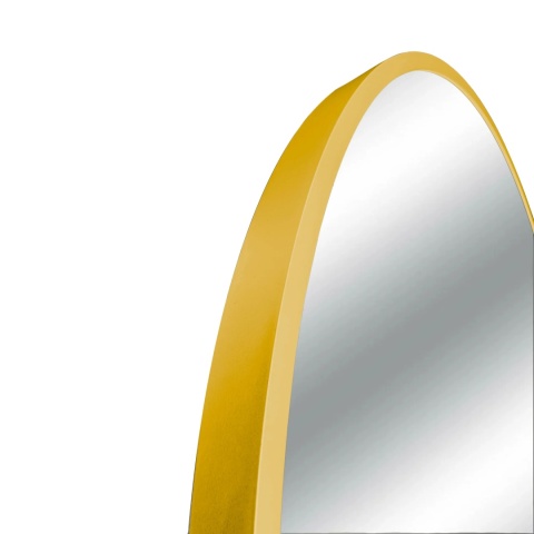 Lustro niepodświetlane okrągłe CORINA GOLD 60 cm, rama aluminiowa