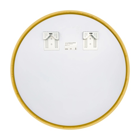 Lustro niepodświetlane okrągłe CORINA GOLD 80 cm, rama aluminiowa