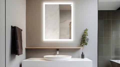 Lustro podświetlane 60x80 cm COSMO- Antypara, Ściemnianie, Zmiana Barwy