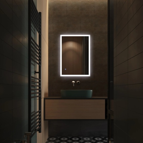 Lustro podświetlane 80x100 cm COSMO- Antypara, Ściemnianie, Zmiana Barwy