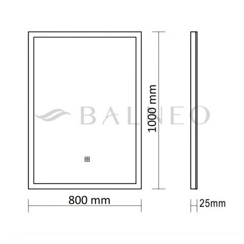 Lustro podświetlane 80x100 cm COSMO- Antypara, Ściemnianie, Zmiana Barwy