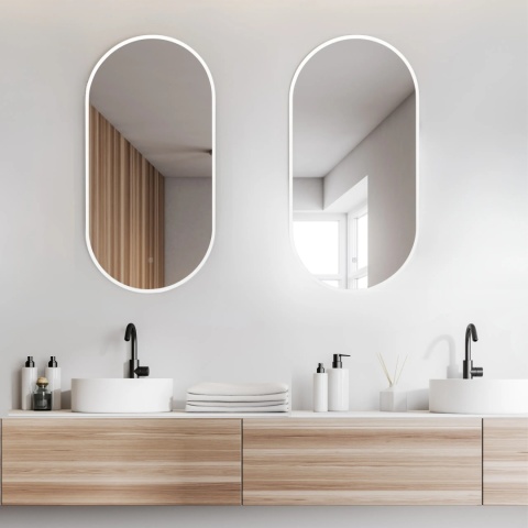 Lustro podświetlane ELISA 50x90 cm- Antypara, Ściemnianie, Zmiana barwy