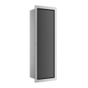 WALL-BOX BRUSH "L" LEWY - BLACK GLASS 68,2 x 23,2 x 15 cm