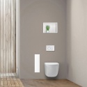WALL-BOX BRUSH "L" LEWY - WHITE GLASS 68,2 x 23,2 x 15 cm