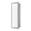 WALL-BOX BRUSH "L" LEWY - WHITE GLASS 68,2 x 23,2 x 15 cm