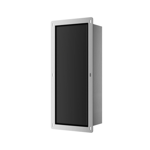 WALL-BOX BRUSH "S" LEWY - BLACK GLASS 53,2 x 23,2 x 15 cm