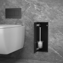 WALL-BOX BRUSH "S" LEWY - BLACK GLASS 53,2 x 23,2 x 15 cm