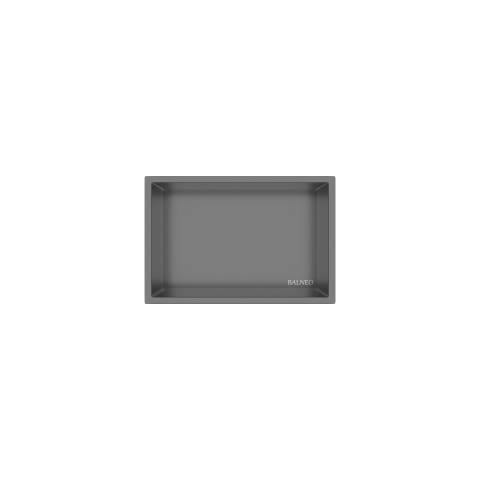 WALL-BOX ONE Gun Metal Półka wnękowa ze stali nierdzewnej 30x20x10 cm