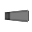 WALL-BOX ONE Gun Metal Półka wnękowa ze stali nierdzewnej 60x20x10 cm
