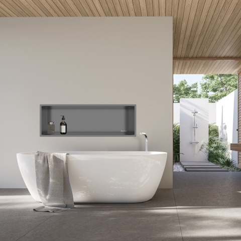 WALL-BOX ONE - Półka wnękowa Gun Metal 90x30x10cm