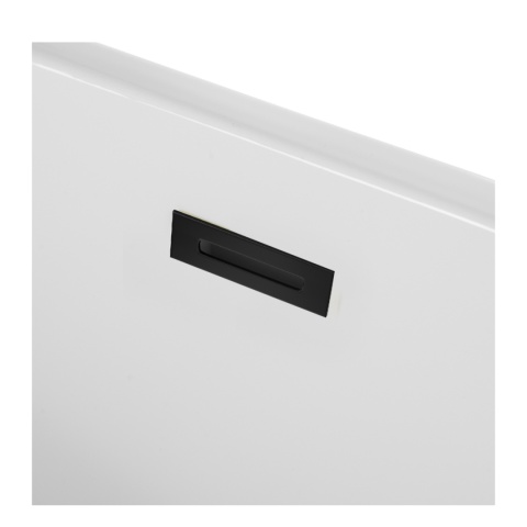 Wanna wolnostojąca narożna lewa AVOLA z pokrywką BLACK - 150 x 75 cm