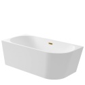 Wanna wolnostojąca narożna lewa AVOLA z pokrywką GOLD - 150 x 75 cm