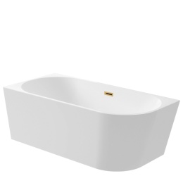 Wanna wolnostojąca narożna lewa AVOLA z pokrywką GOLD - 150 x 75 cm