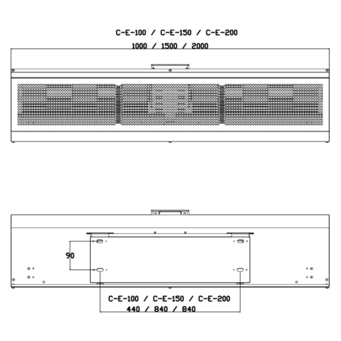 Kurtyna powietrzna z grzałkami elektrycznymi Flowair ELiS C-E-100