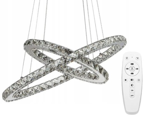 Lampa Kryształowe Ringi z Pilotem APP418-CP