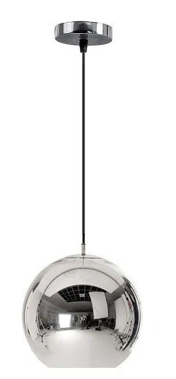 LAMPA SZKLANA KULA 20CM LE 03-1 CHROM
