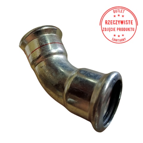 Kolano dwukielichowe KAN-therm Steel d28 45°