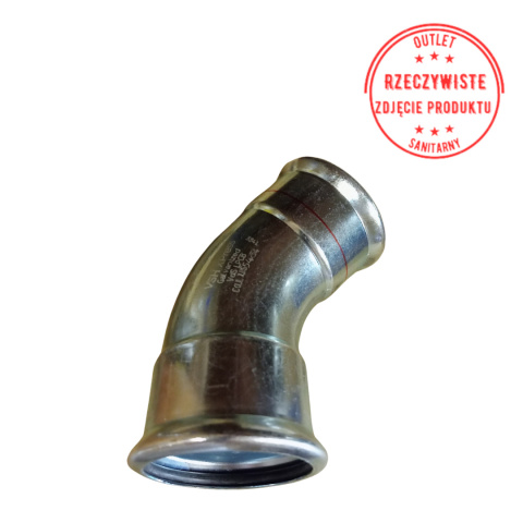Kolano dwukielichowe KAN-therm d54 45° Kolano dwukielichowe KAN-therm d54 45°