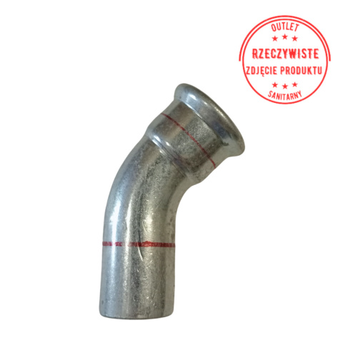 Kolano jednokielichowe KAN-therm d28 45° Kolano jednokielichowe KAN-therm d28 45°