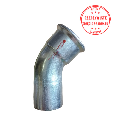 Kolano jednokielichowe SANHA-Therm d67 45° Kolano jednokielichowe SANHA-Therm d67 45°